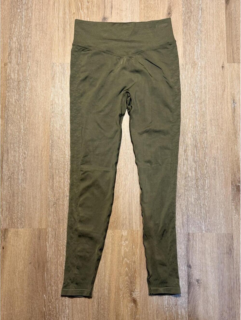 Victoria Secret PINK Seamless High-Waist Full Length Green Leggings - Size M